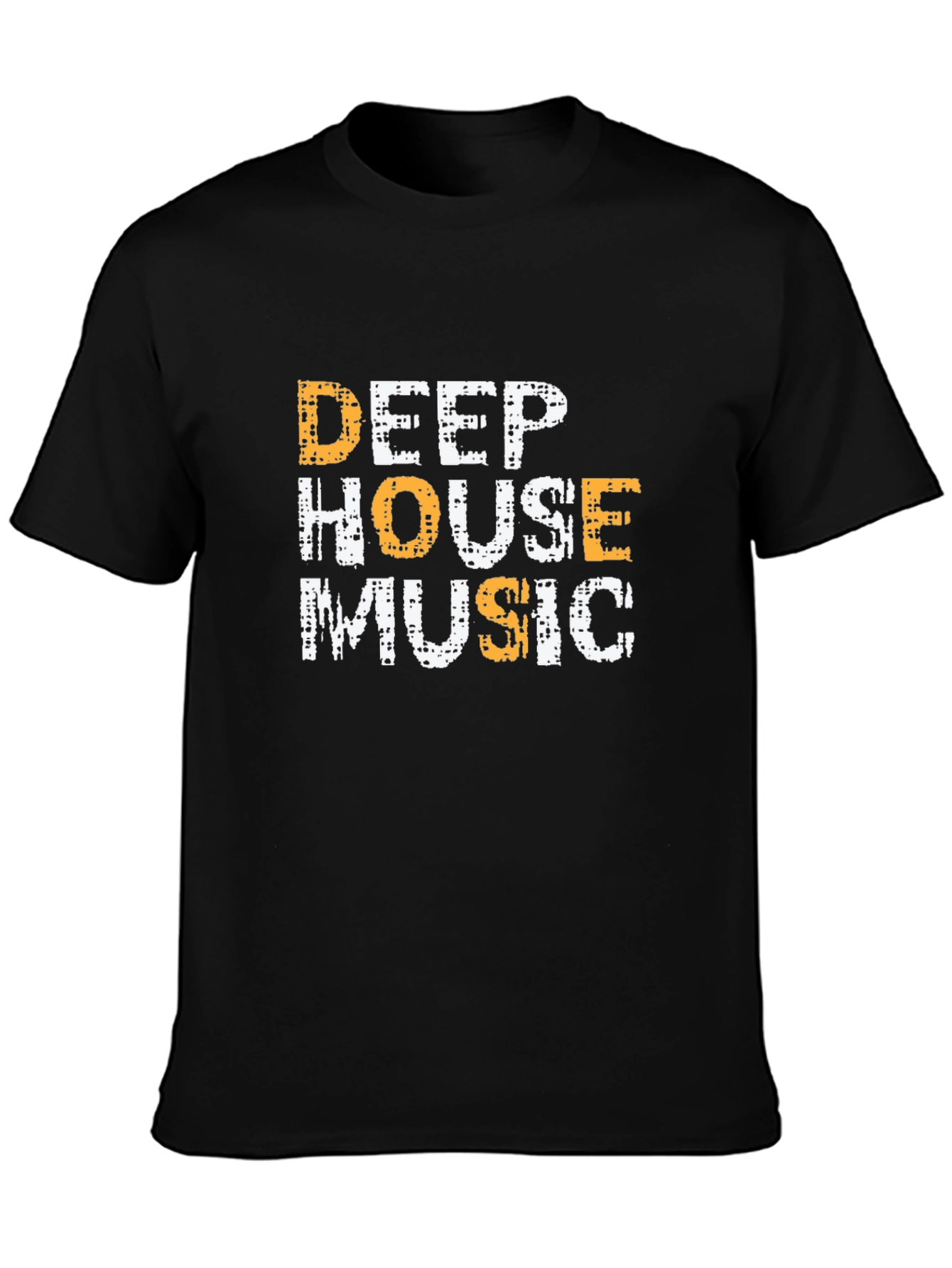 Deep House Music Graphic Tee - Black