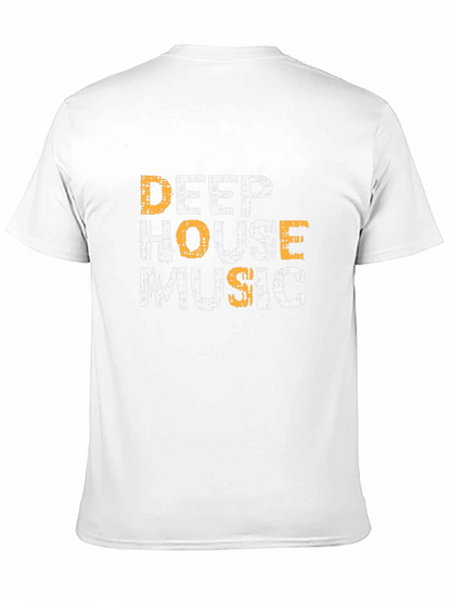 Deep House Music Graphic Tee - Black