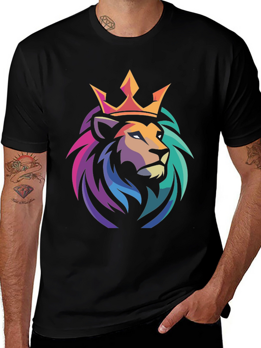 Lion King Graphic Tee - Stylish Mens Black T-Shirt