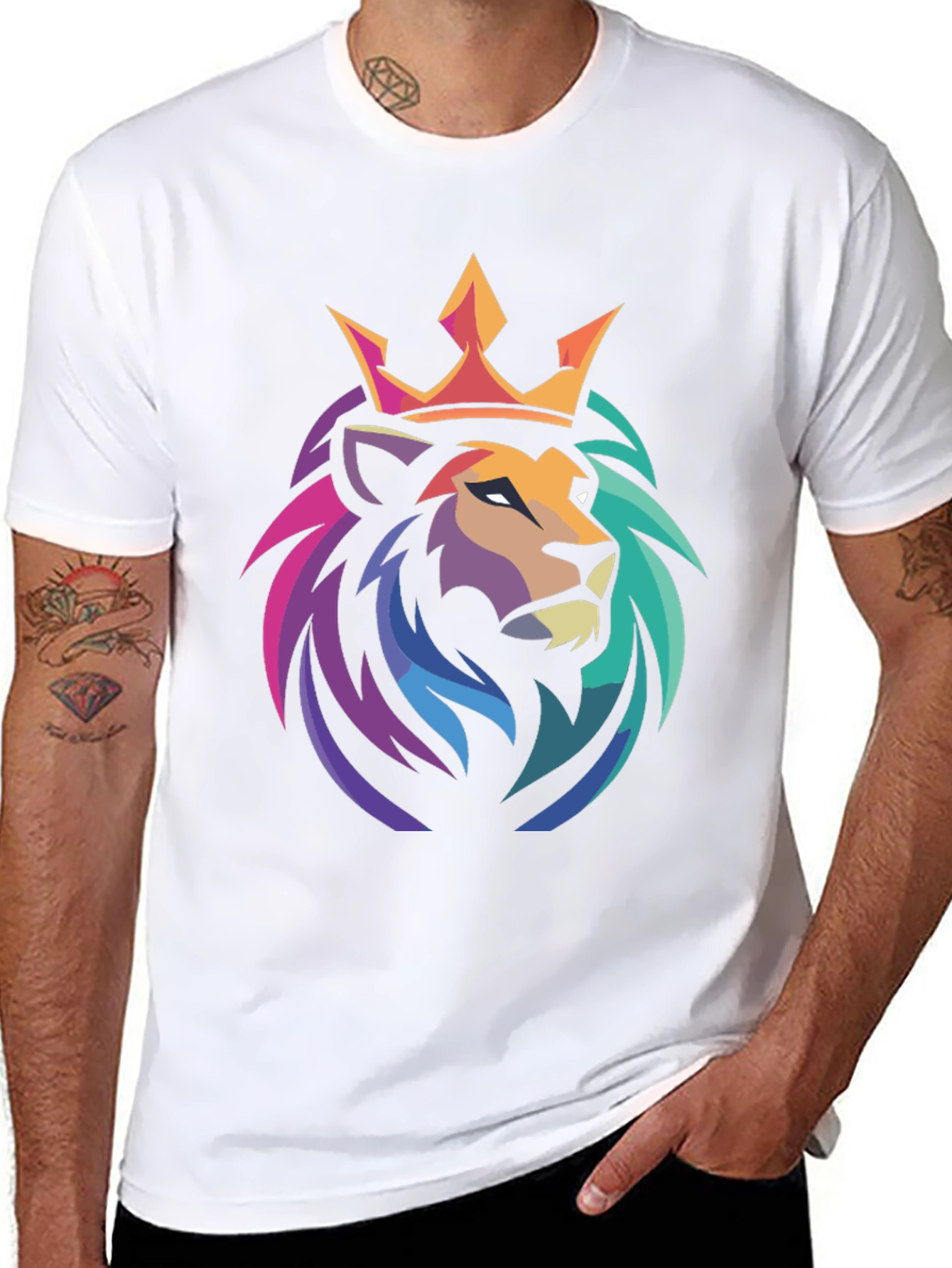 Lion King Graphic Tee - Stylish Mens Black T-Shirt