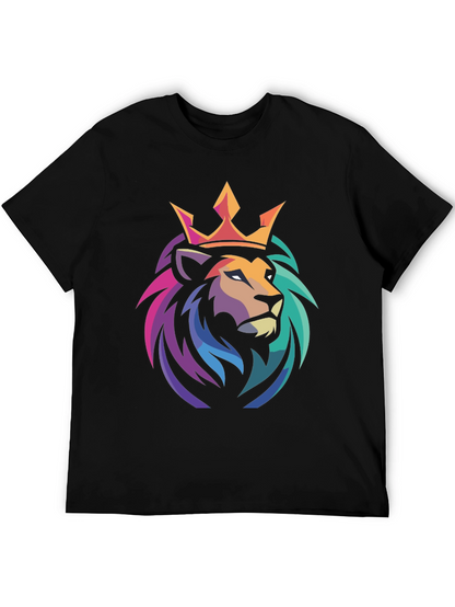 Lion King Graphic Tee - Stylish Mens Black T-Shirt