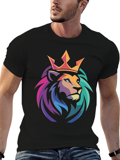 Lion King Graphic Tee - Stylish Mens Black T-Shirt