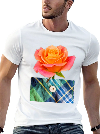 Rose Pocket T-Shirt - Floral Graphic Tee