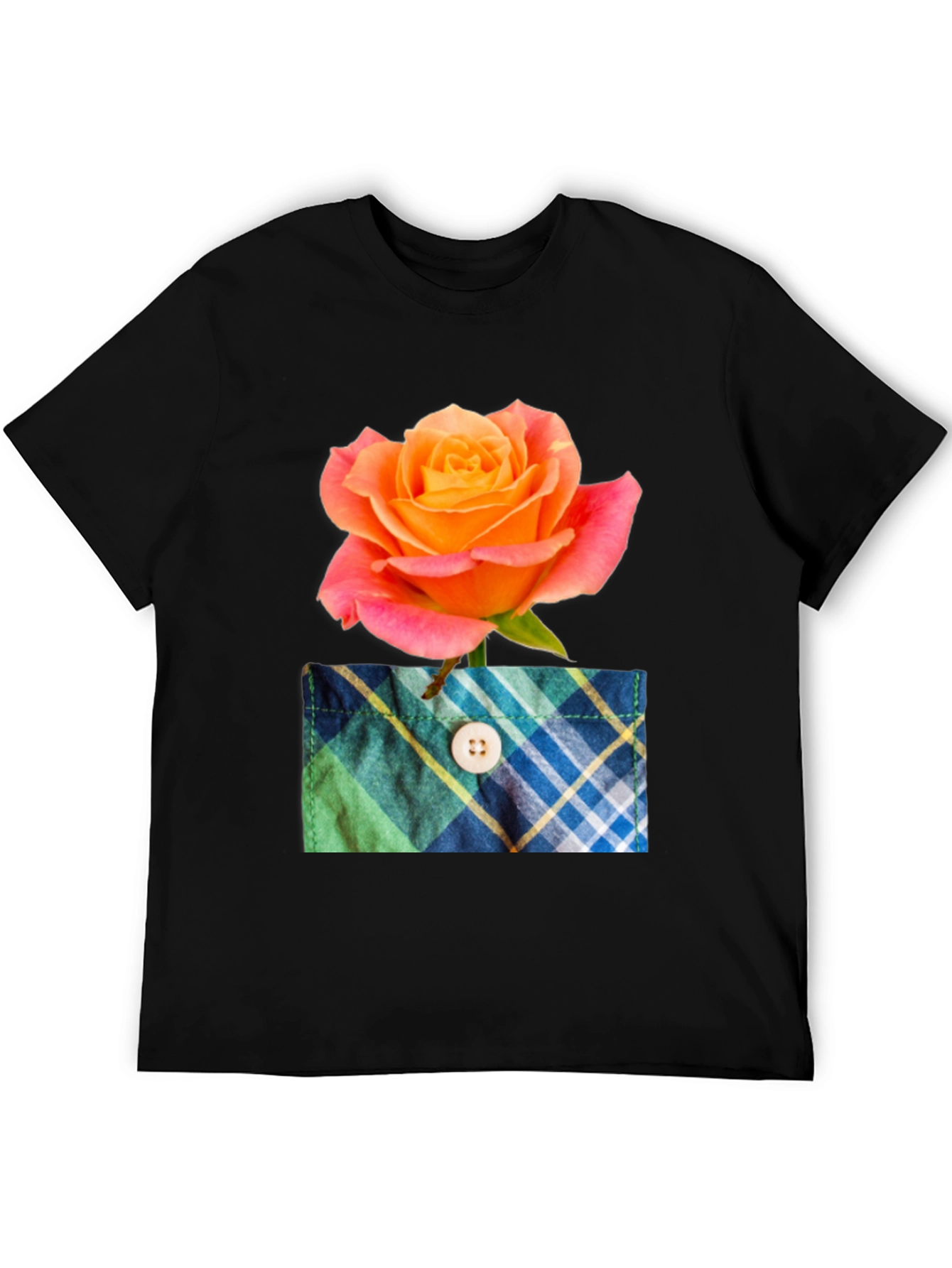 Rose Pocket T-Shirt - Floral Graphic Tee