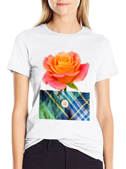 Rose Pocket T-Shirt - Floral Graphic Tee
