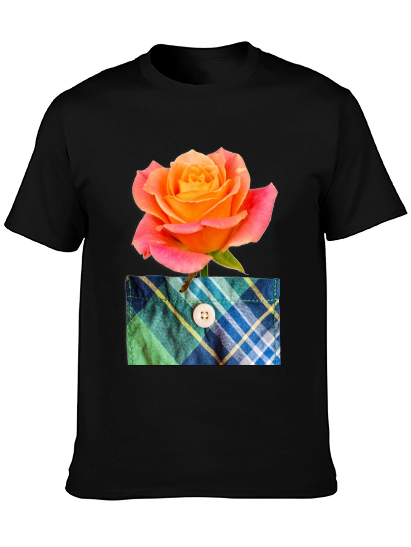Rose Pocket T-Shirt - Floral Graphic Tee