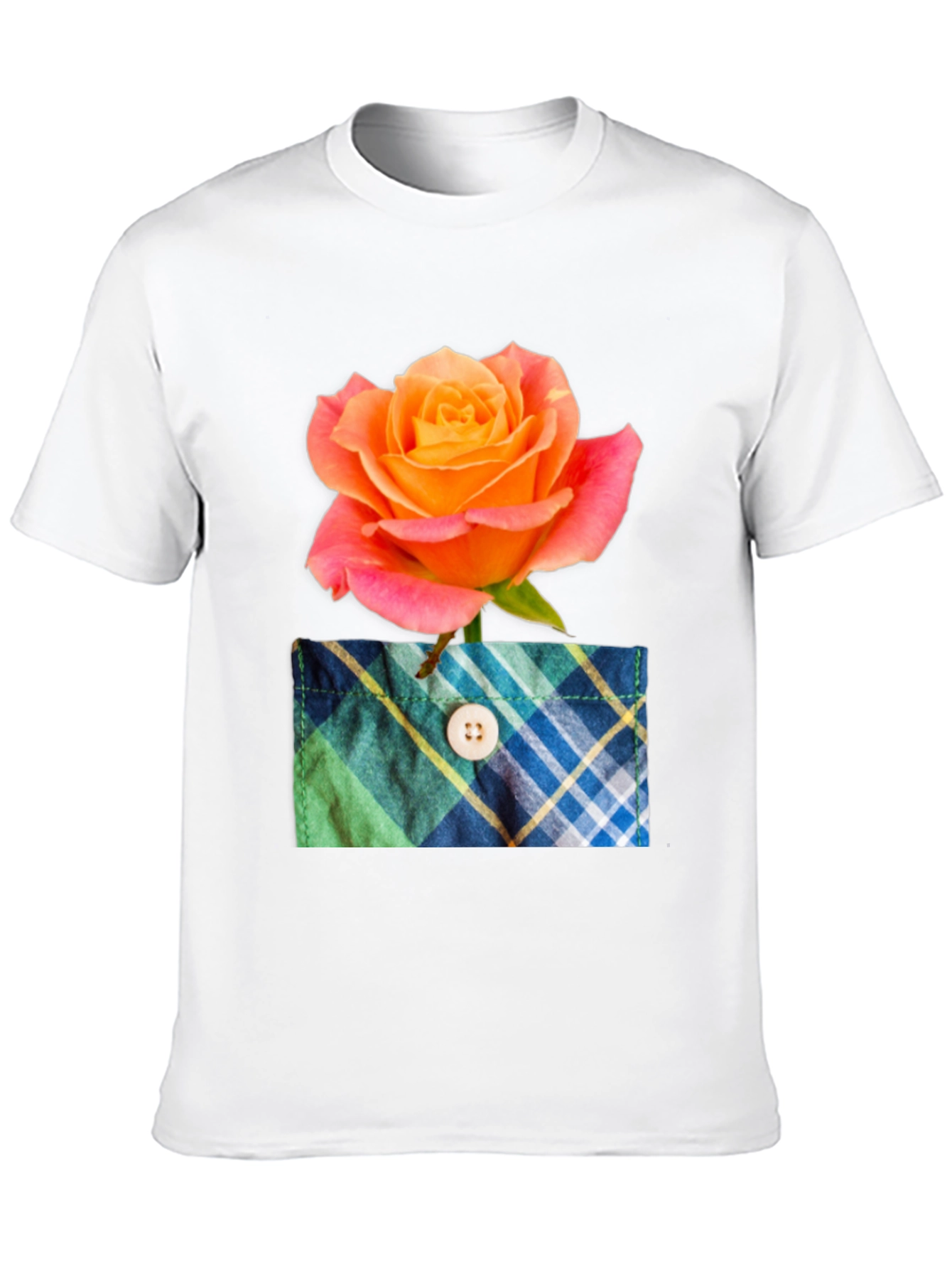 Rose Pocket T-Shirt - Floral Graphic Tee