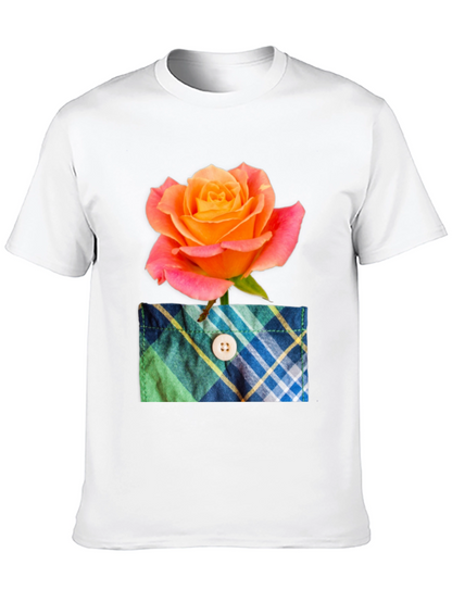 Rose Pocket T-Shirt - Floral Graphic Tee