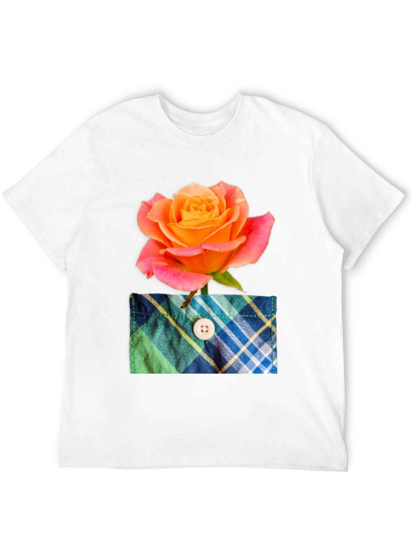 Rose Pocket T-Shirt - Floral Graphic Tee