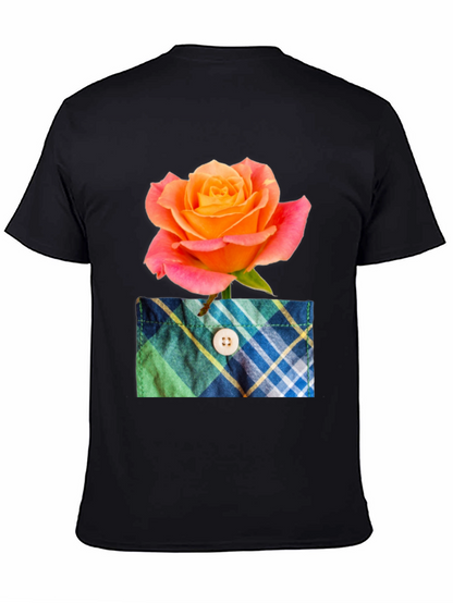 Rose Pocket T-Shirt - Floral Graphic Tee