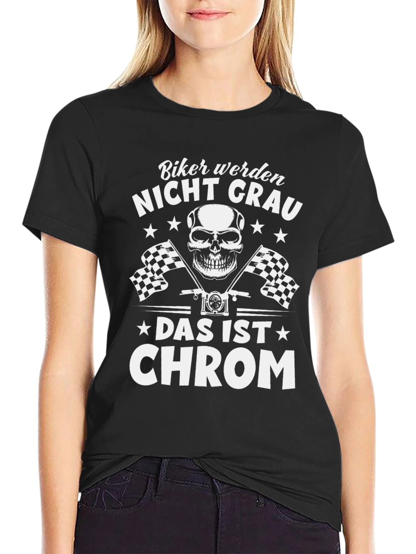 Bikers Nicht Grau Graphic T-Shirt