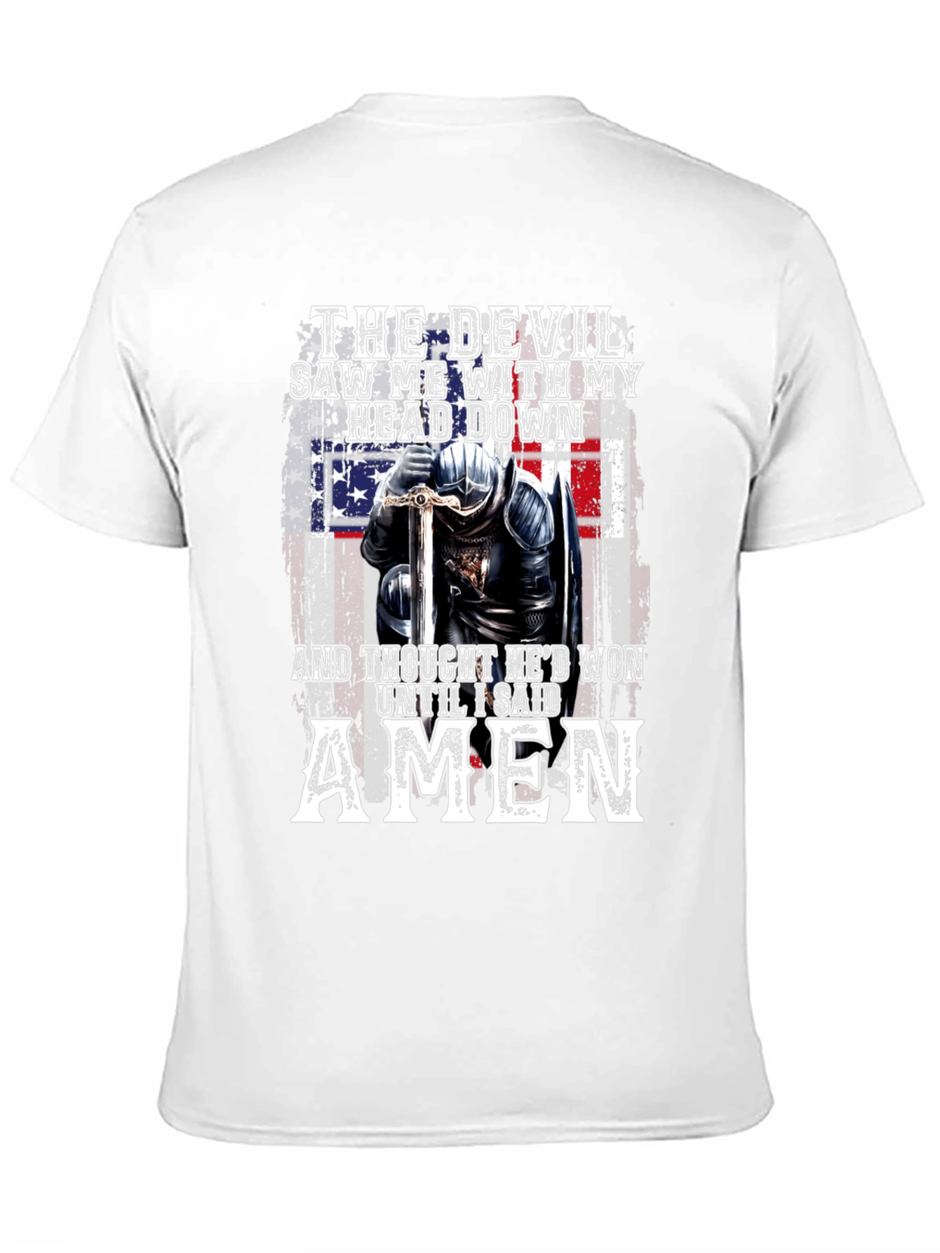 Devil Lost American Flag Knight T-Shirt