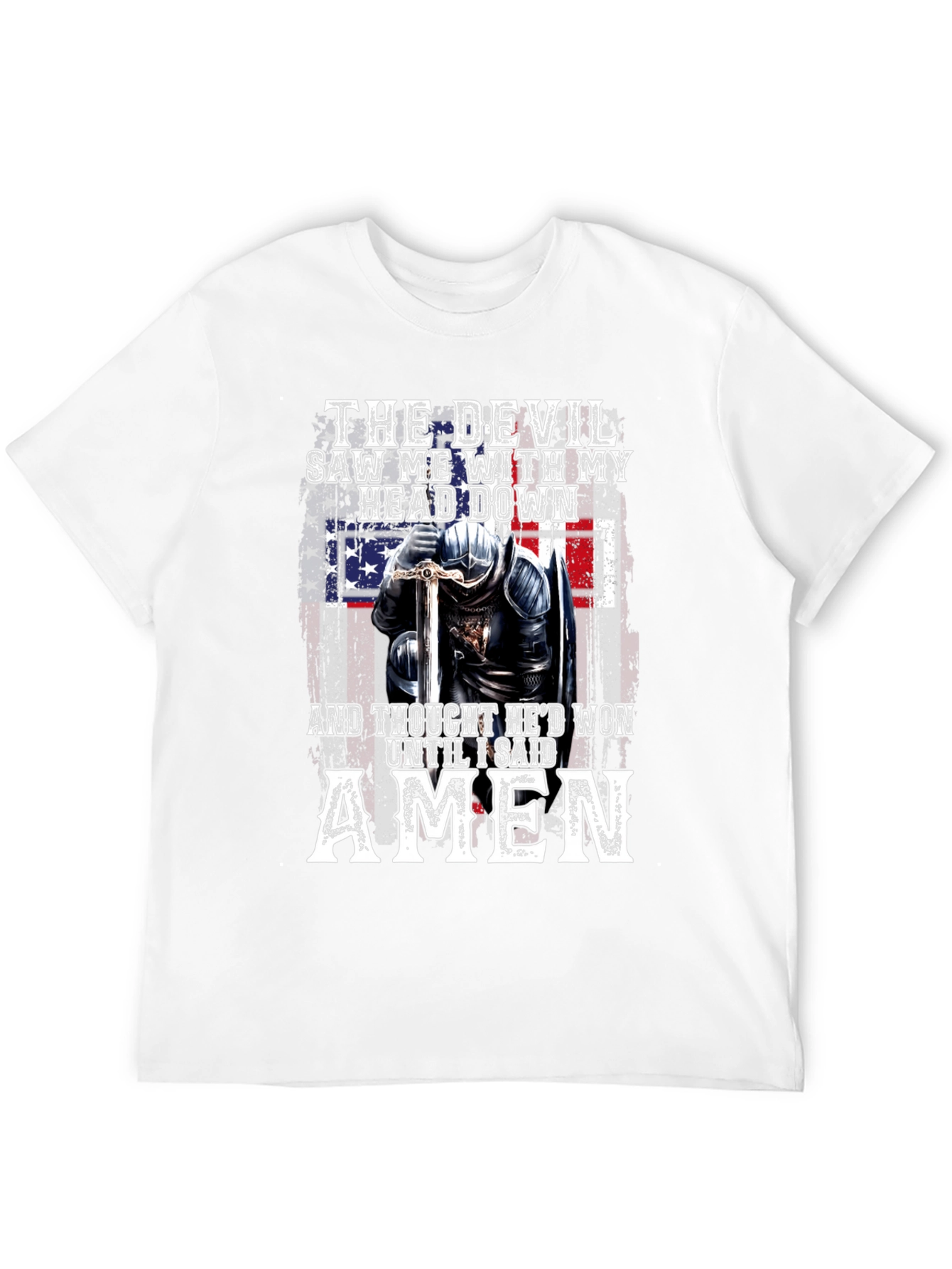 Devil Lost American Flag Knight T-Shirt