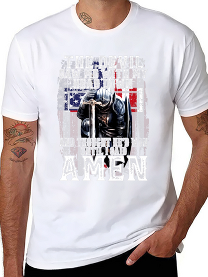 Devil Lost American Flag Knight T-Shirt