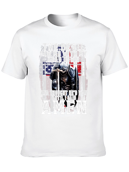 Devil Lost American Flag Knight T-Shirt