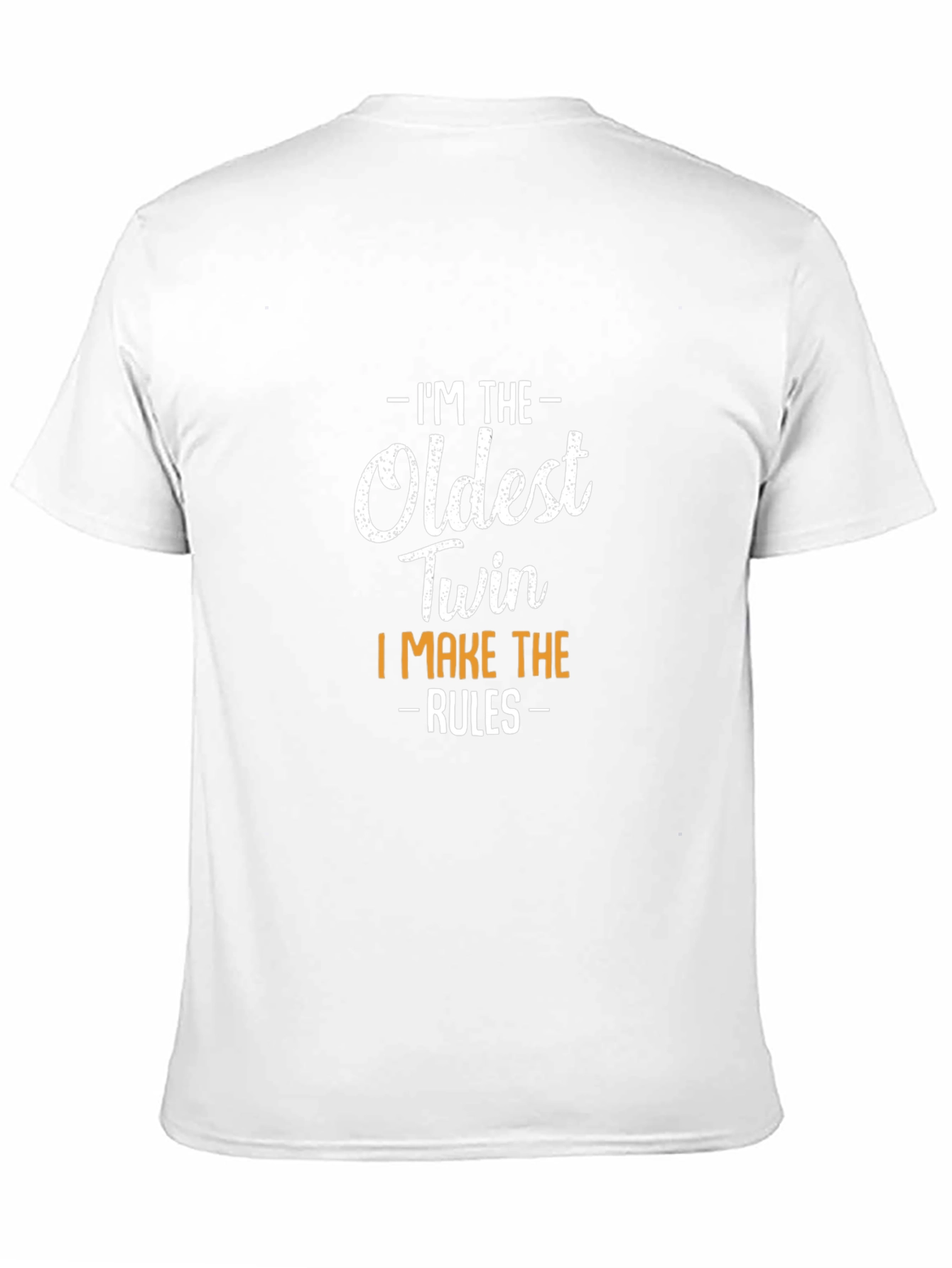 Oldest Twin Rules T-Shirt Funny Sibling Tee