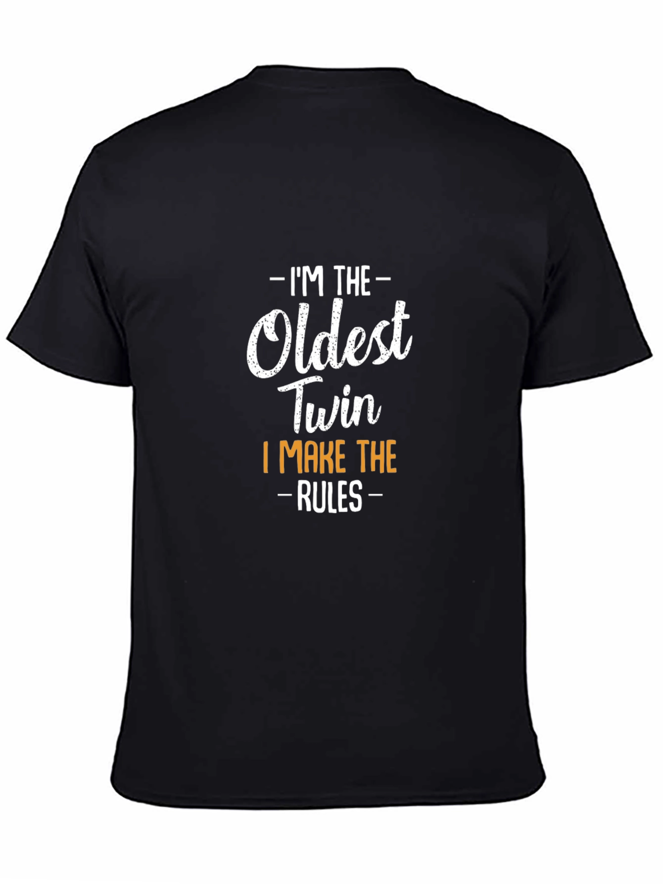 Oldest Twin Rules T-Shirt Funny Sibling Tee