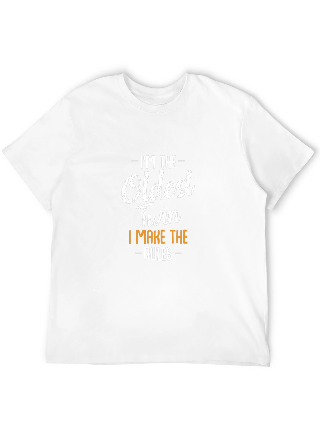 Oldest Twin Rules T-Shirt Funny Sibling Tee