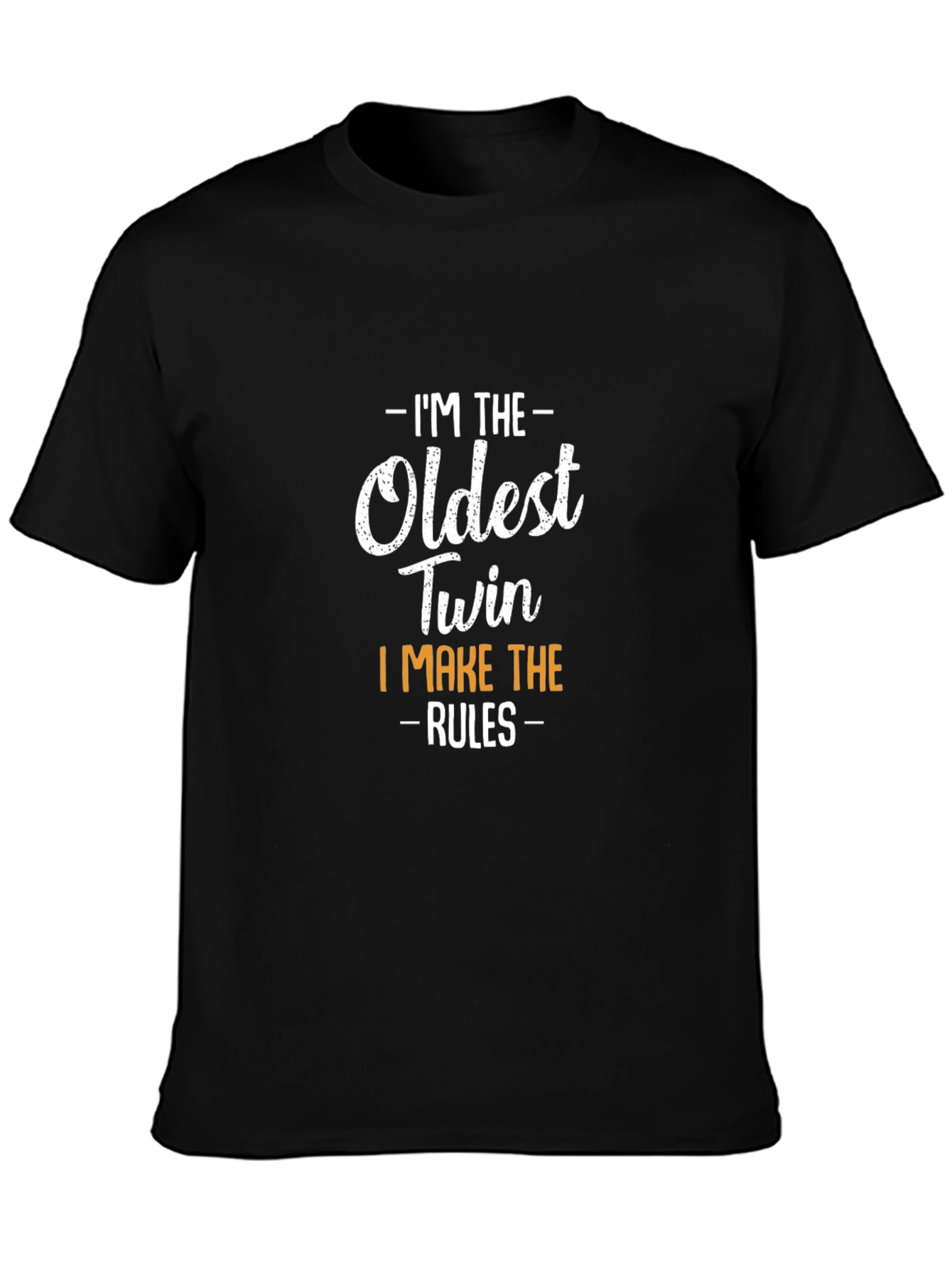 Oldest Twin Rules T-Shirt Funny Sibling Tee