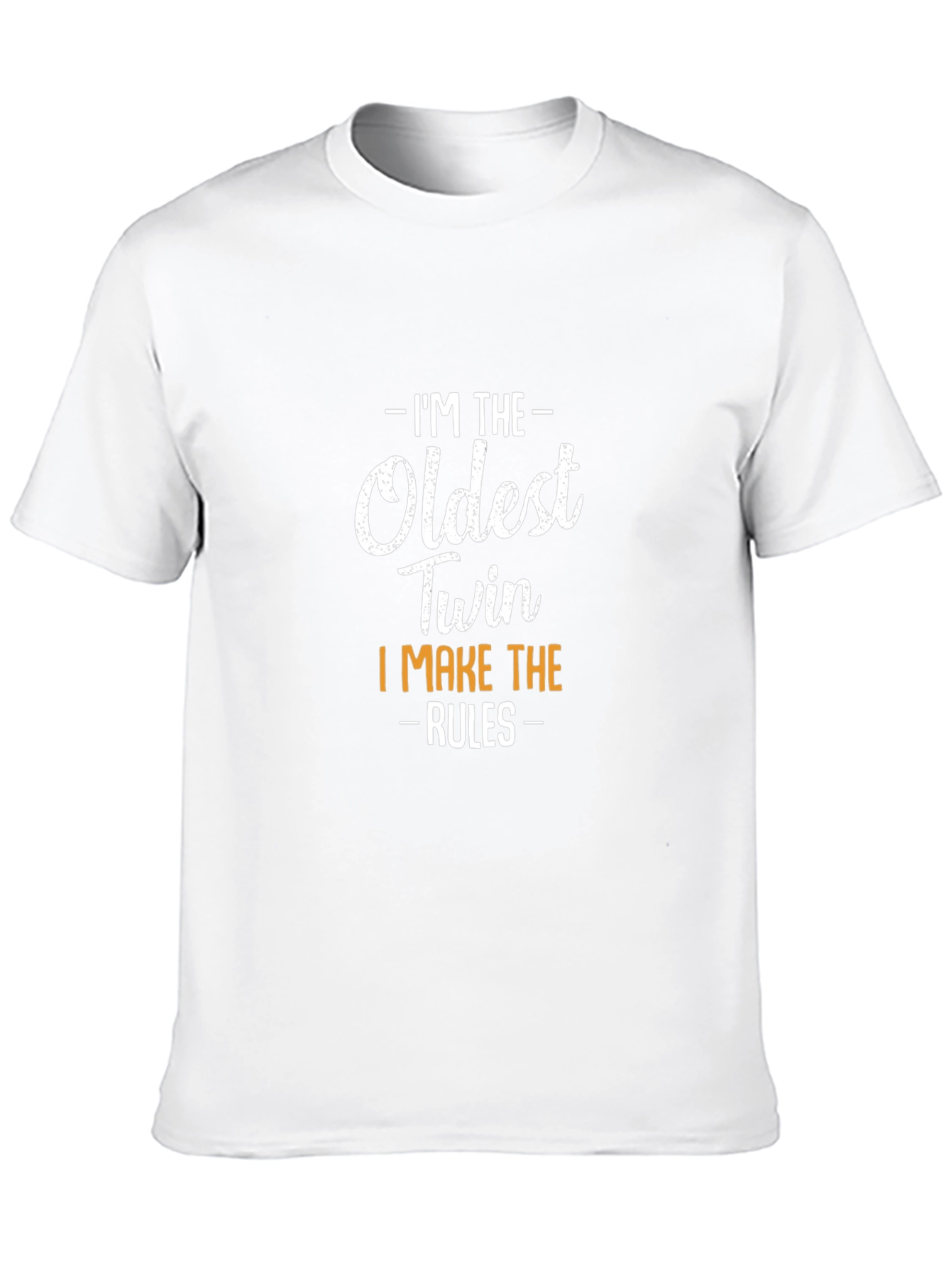 Oldest Twin Rules T-Shirt Funny Sibling Tee