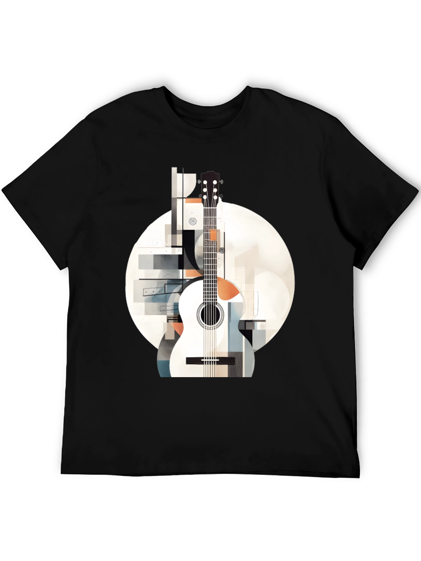 Abstract Guitar Graphic Tee - Modern Music Lovers Shirt