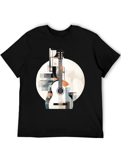 Abstract Guitar Graphic Tee - Modern Music Lovers Shirt
