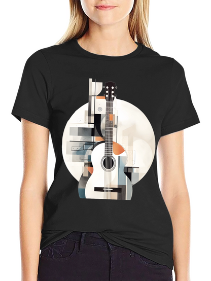 Abstract Guitar Graphic Tee - Modern Music Lovers Shirt