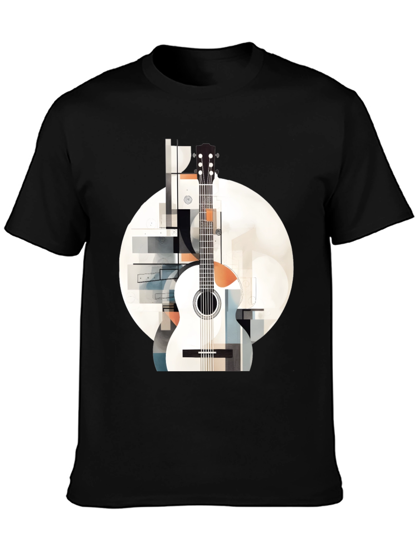 Abstract Guitar Graphic Tee - Modern Music Lovers Shirt