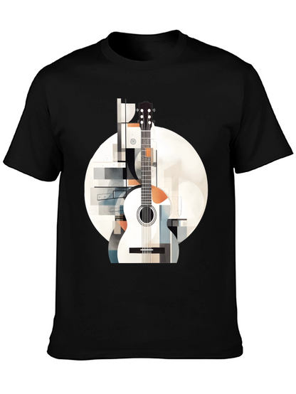 Abstract Guitar Graphic Tee - Modern Music Lovers Shirt