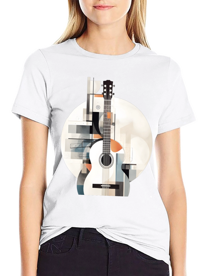 Abstract Guitar Graphic Tee - Modern Music Lovers Shirt