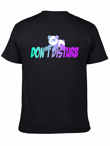 Dont Disturb Panda Graphic T-Shirt - Black