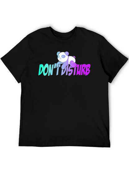 Dont Disturb Panda Graphic T-Shirt - Black