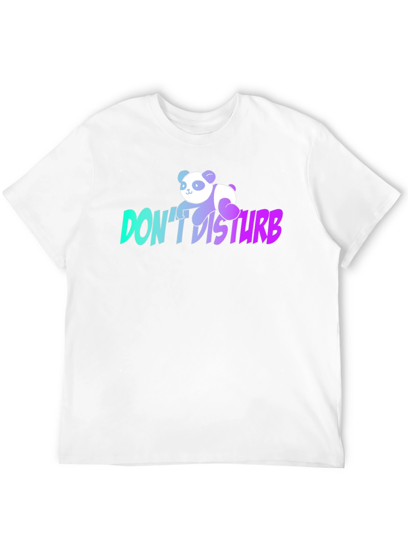 Dont Disturb Panda Graphic T-Shirt - Black