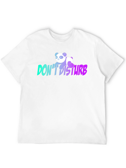 Dont Disturb Panda Graphic T-Shirt - Black