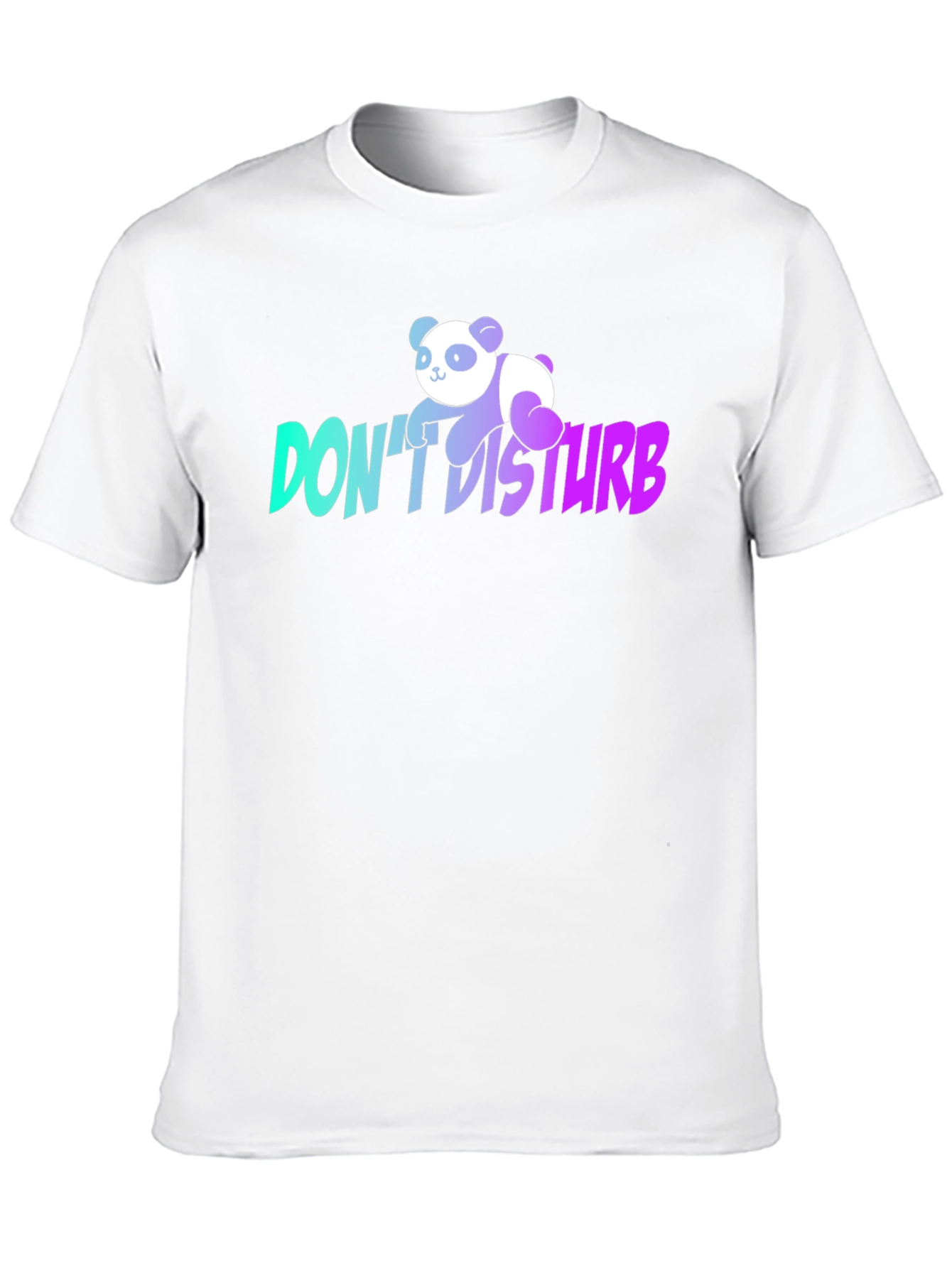 Dont Disturb Panda Graphic T-Shirt - Black