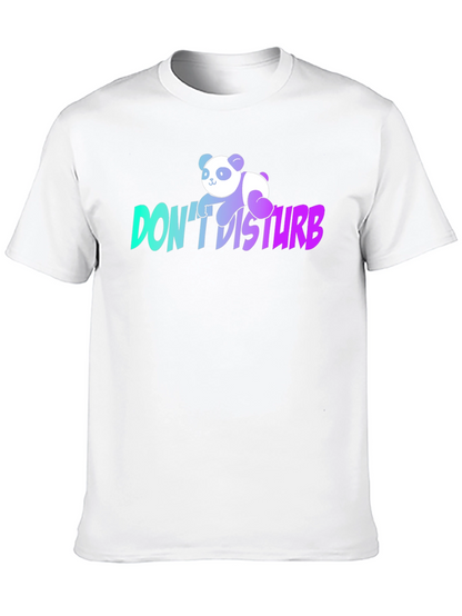 Dont Disturb Panda Graphic T-Shirt - Black