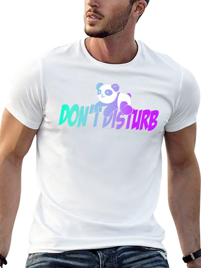 Dont Disturb Panda Graphic T-Shirt - Black