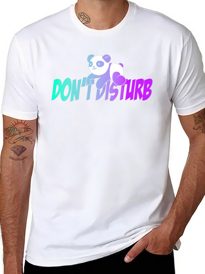 Dont Disturb Panda Graphic T-Shirt - Black