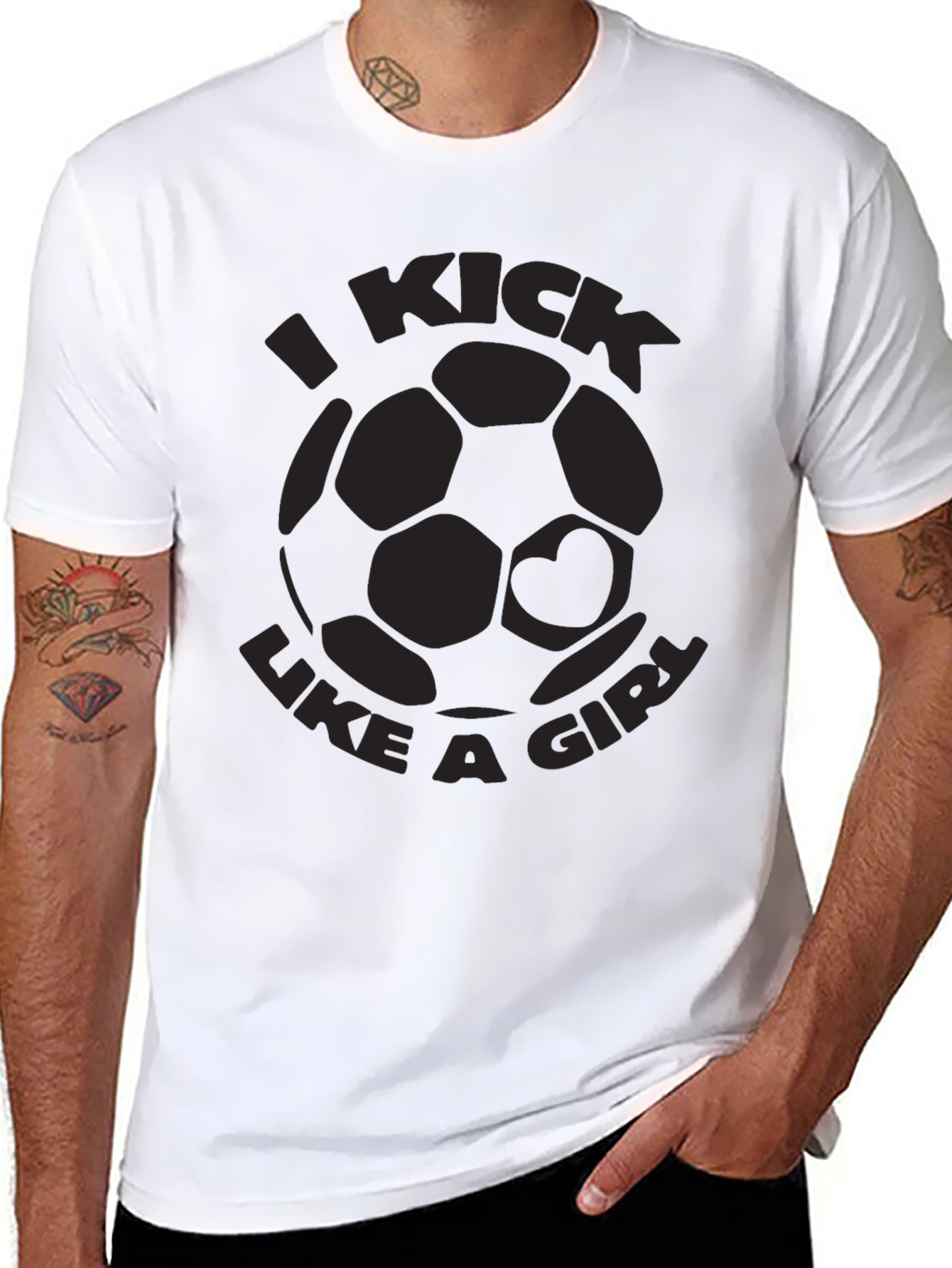 I Kick Like A Girl Soccer Graphic Tee