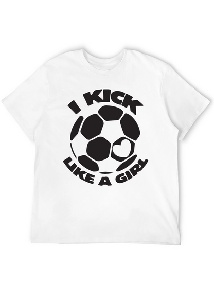 I Kick Like A Girl Soccer Graphic Tee