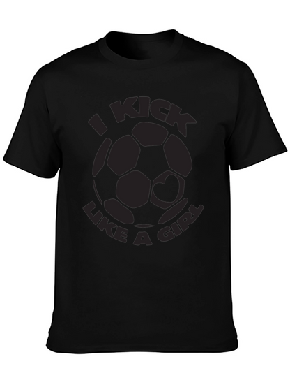 I Kick Like A Girl Soccer Graphic Tee