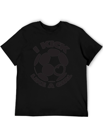 I Kick Like A Girl Soccer Graphic Tee