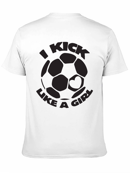 I Kick Like A Girl Soccer Graphic Tee