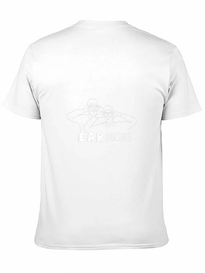 Ear Biscuits Graphic Tee - Black Cotton Casual Shirt