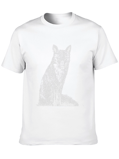 Fox Graphic Print Black T-Shirt