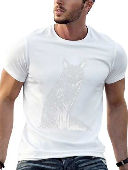 Fox Graphic Print Black T-Shirt