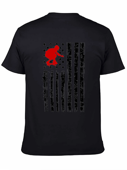 Skateboarding USA Flag Graphic T-Shirt