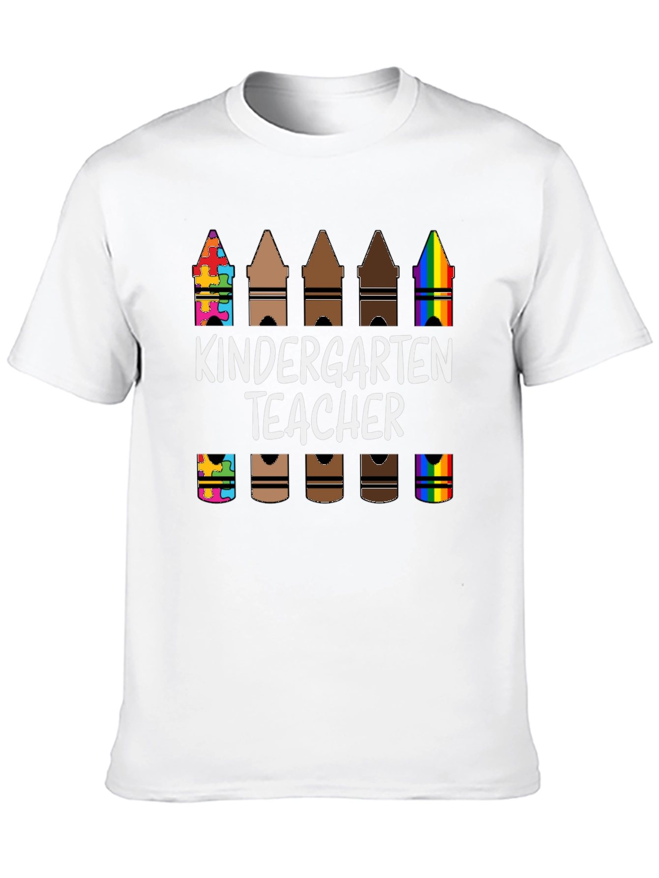 Kindergarten Teacher Crayon T-Shirt