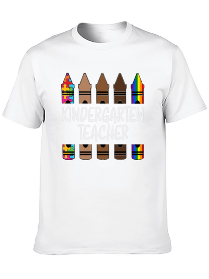 Kindergarten Teacher Crayon T-Shirt