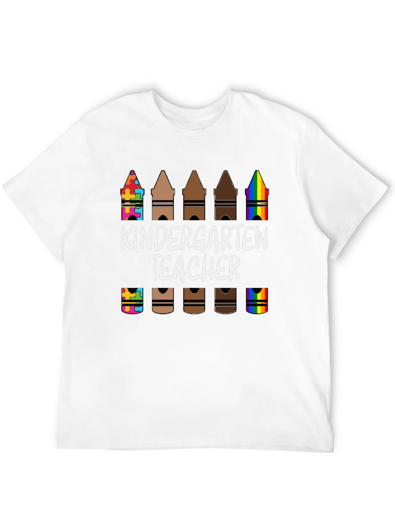 Kindergarten Teacher Crayon T-Shirt